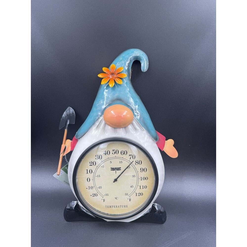 Gnome Metal Thermometer 14.5”